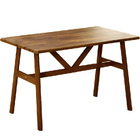 Utopia Wood and Steel Dining Table (Walnut)