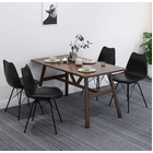 5 Piece Utopia Dining Table and Chairs Set (Walnit)