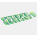 Deluxe Colourful Wireless Mechanical Keyboard and Mouse Combo Set (Green Mixed)