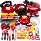 51-Piece Interactive Kitchen Cookware Pots Pans Utensils Play Food Cooking Toy Set
