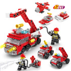 6 In 1 City Fire Truck Building Blocks 142 Compatible Bricks Kit Toy Set