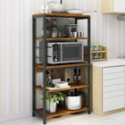 Continental Kitchen Organiser Rack Storage Shelf (Rustic Wood)