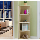 Inspire 4 Tier Stylish Wooden Corner Shelf Unit (White Oak)