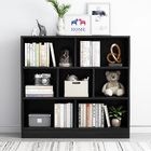7 Shelving Melodic Bookshelf Display Cabinet Bookcase Shelf Organiser (Black)