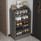 6-Tier Extra Spacious Shoe Rack Wooden Storage Organizer Cabinet (Charcoal)