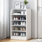 6-Tier Extra Spacious Shoe Rack Wooden Storage Organizer Cabinet (White)