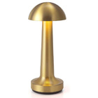 Luxe Designer LED Table Lamp Cordless Touch Sensor Night Light (Gold, Dome)