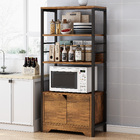 4-Level Arena Organizer Kitchen Storage Cabinet Shelf (Rustic Wood)