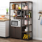 Urbane Combination Organizer Double Cabinet Kitchen Storage Shelf (Black Walnut)