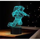 3D Astronaut  LED Colour-Changing Night Light Lamp 