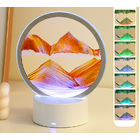 3D Moving Sand Art Colour-changing LED Table Lamp Sandscape Night Light (Yellow)