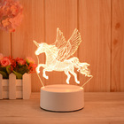 3D Magic Unicorn LED Colour-Changing Night Light Lamp