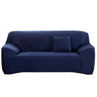 3-Seater Sofa Cover Stretch Set: Lounge Couch & Cushion Protector (Navy)