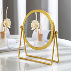 360-degree Rotating Dressing Makeup Vanity Cosmetic Tabletop Round Mirror (Gold)