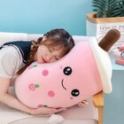 Large Bubble Tea Plush Toy Boba Cuddly Doll Pillow Cushion - 50cm, Pink