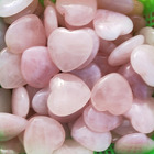 Rose Quartz Heart Stone Crystal Natural Gemstone