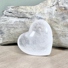 Clear Quartz Heart Stone White Crystal Natural Gemstone