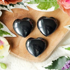 Black Obsidian Crystal Heart Stone Natural Gemstone