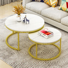 Synergy 2 In 1 Lush Marble Look Designer Coffee Table (White)