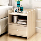 Varossa Classic Bedside Table with Drawer (White Oak)