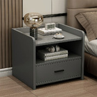 Serene Bedside Table Nightstand with Drawer (Charcoal)