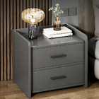 Serene 2-Drawer Bedside Table Nightstand (Charcoal)
