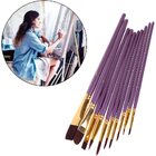 10PCS Paint Brush Set Artist Paintbrushes Kit (Purple)