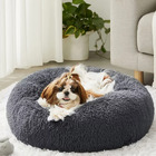 Cozy Plush Soft Fluffy Pet Bed Dog Cat Bed (Dark Grey, 60cm)