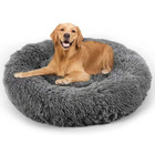 Cozy Plush Soft Fluffy Pet Bed Dog Cat Bed (Dark Grey, 70cm)