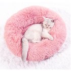 Cozy Plush Soft Fluffy Pet Bed Dog Cat Bed (Pink, 40cm)
