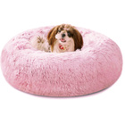 Cozy Plush Soft Fluffy Pet Bed Dog Cat Bed (Pink, 60cm)