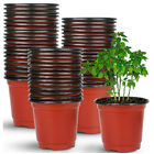 100 X Plant Flower Garden Pots Nursery Seedlings Pot Growing Container (170mm)