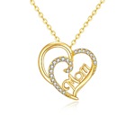Mom 14K Gold Plated Sterling Silver Heart Shaped Necklace