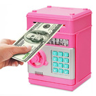 Automatic Safe Electronic Piggy Bank ATM Money Box (Pink)