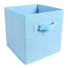 Foldable Storage Cube Basket Bin Collapsible Box Organizer (Sky Blue)