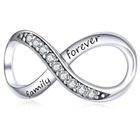 S925 Sterling Silver Infinity Love Family Forever Charm Pendant 