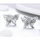 925 Sterling Silver Butterfly Stud Earrings 