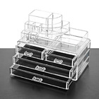 Crystal Cosmetic Organizer Drawers Clear Jewellery Box Makeup Storage Case