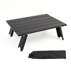 Aluminum Portable Foldable Outdoor Camp Table (Black)