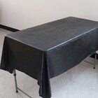 Disposable Tablecloth Large Rectangle Party Table Cloth Cover (Black)