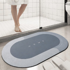 Super Absorbent Floor Bath Door Mat Non-Slip Rug Doormat (Blue Grey, 50 x 80)