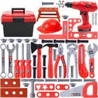 55-Piece Tool Box Play Tools Toy Set Kids Playset with Electric Drill
