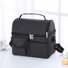 Insulated Lunchbox Cooler Bag Portable Outdoor Food Storage Lunch Box (Black)