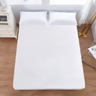Luxe Comfort Waterproof Fitted Sheet Mattress Protector Cover (White, Double)