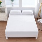 Luxe Comfort Waterproof Fitted Sheet Mattress Protector Cover (White, Queen)