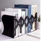 Adjustable Bookend Holder Retractable Book Stand Storage Shelf Unit Office Organiser (Black)