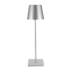 Luxury Designer LED Metal Tall Table Lamp Cordless Touch Sensor Night Light (Silver)