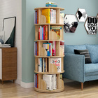 Sanctuary 360-degree Rotating 5 Tier Display Shelf Bookcase Organiser (Oak)
