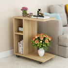Varossa Side Table with Casters (Natural Oak)