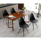 4 x Deluxe Utopia PU Leather Chairs ( 4 Pack Black)